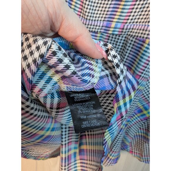 Torrid Babydoll Challis Plaid Tank Top Size 3 3X V-neck Multicolor Super Soft - Picture 6 of 6